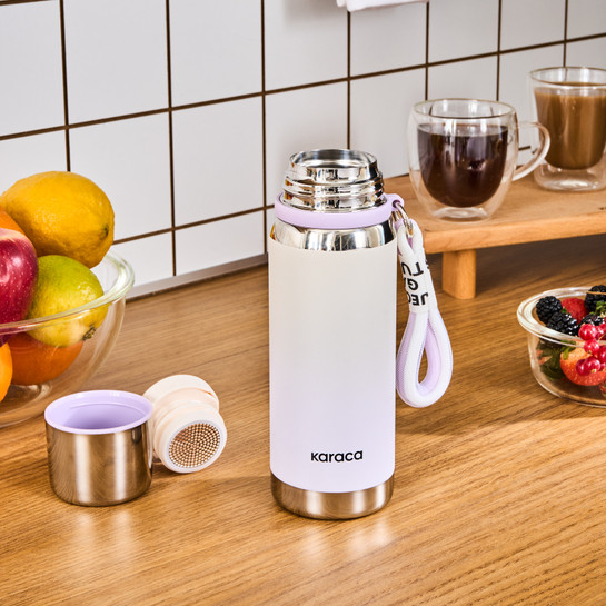 Karaca İnoxis Çelik Sızdırmaz Termos 550 Ml Lila