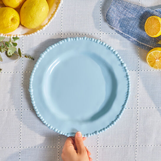 Karaca Perla Melamin Servis Tabağı 28 cm Mavi