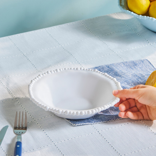Karaca Perla Melamin Çukur Tabak 22 cm Beyaz