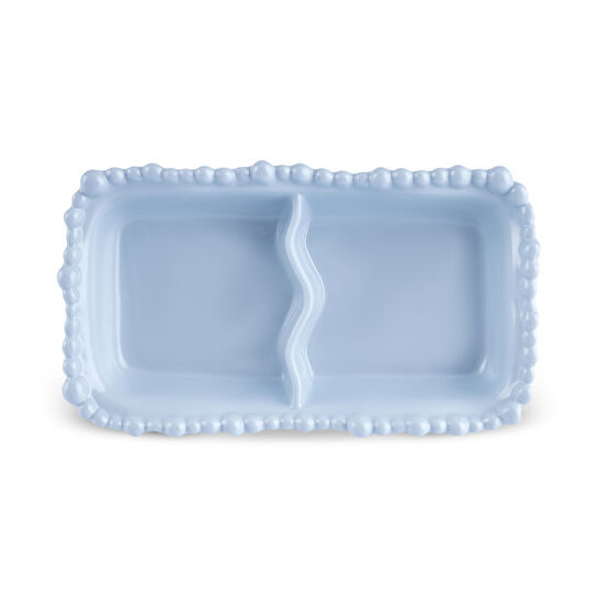 Karaca Perla Melamin Bölmeli Çerezlik Dikdörtgen 23 cm Mavi