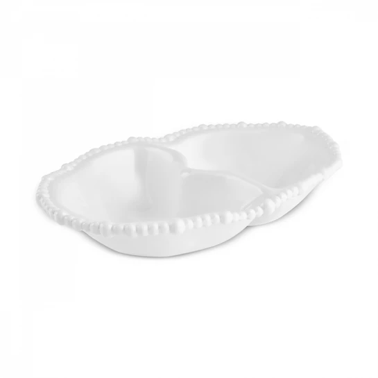 Karaca Perla Melamin Bölmeli Çerezlik Oval 33 cm Beyaz