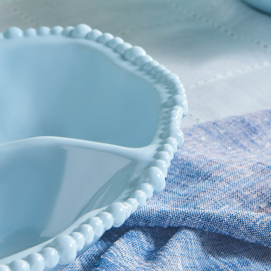Karaca Perla Melamin Bölmeli Çerezlik Oval 33 cm Mavi