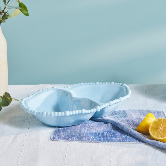 Karaca Perla Melamin Bölmeli Çerezlik Oval 33 cm Mavi
