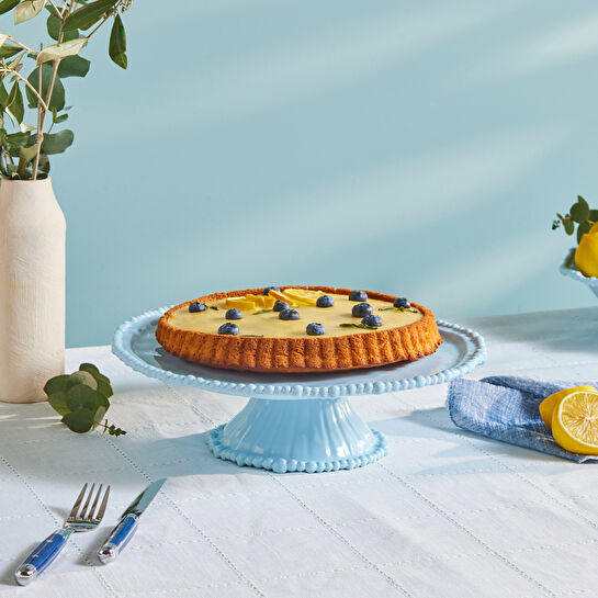 Karaca Perla Melamin Kek Standı 36 cm Mavi