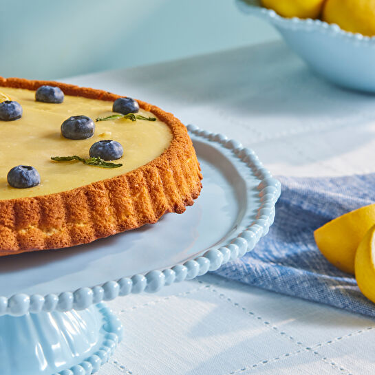 Karaca Perla Melamin Kek Standı 36 cm Mavi