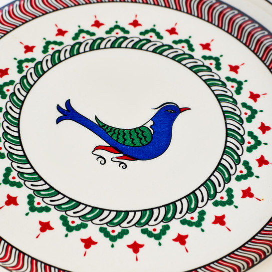 Karaca x Ömür Akkor İznik Kuş Servis Tabağı 26 cm