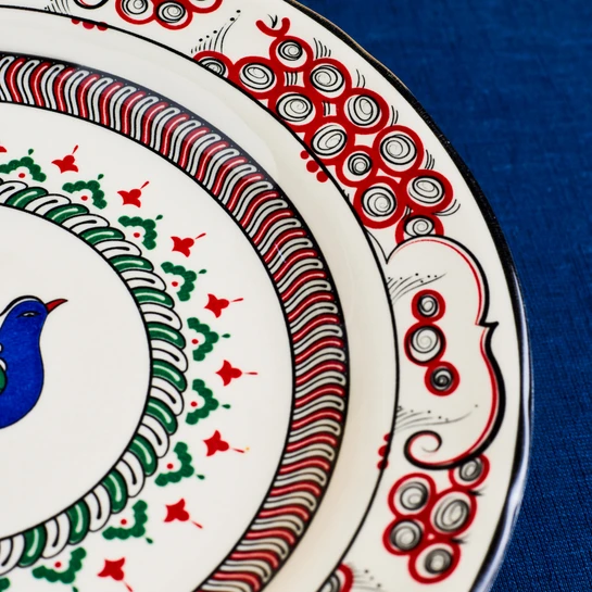 Karaca x Ömür Akkor İznik Kuş Servis Tabağı 26 cm