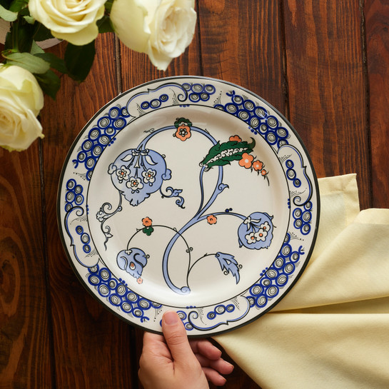 Karaca x Ömür Akkor İznik Hatai Servis Tabağı 26 cm