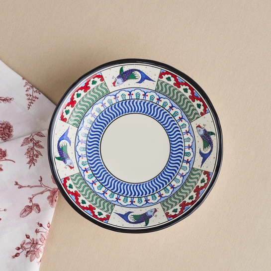 Karaca x Ömür Akkor İznik Balık Salata Kasesi 24 cm