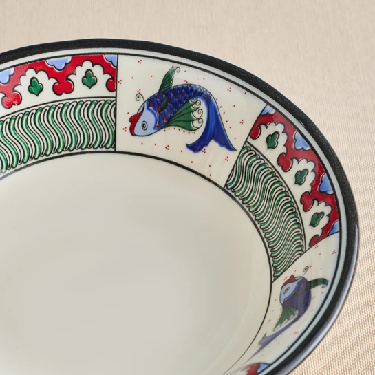 Karaca x Ömür Akkor İznik Balık Kase 16 cm