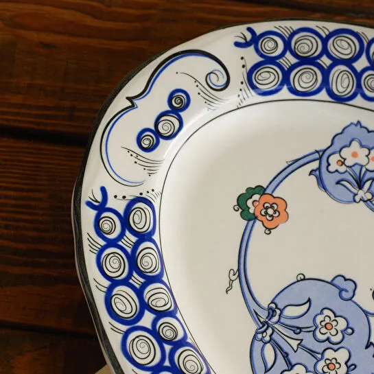 Karaca x Ömür Akkor İznik Hatai Kayık Tabak 30 cm