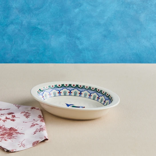 Karaca x Ömür Akkor İznik Balık Fırın Kabı 29 cm