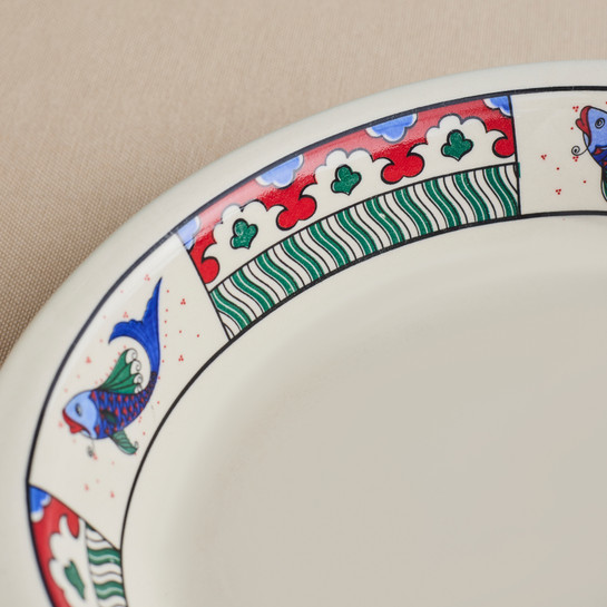 Karaca x Ömür Akkor İznik Balık Fırın Kabı 22 cm