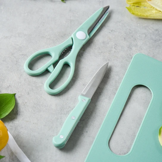 Karaca Sharp 3 in 1 5 Parça Kesme Tahtalı Bıçak Seti Mint