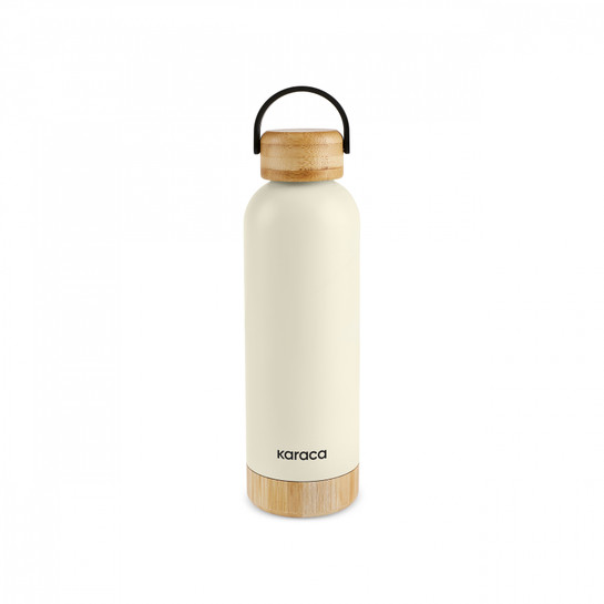 Karaca Woody Çelik Sızdırmaz Termos 500 ml Krem