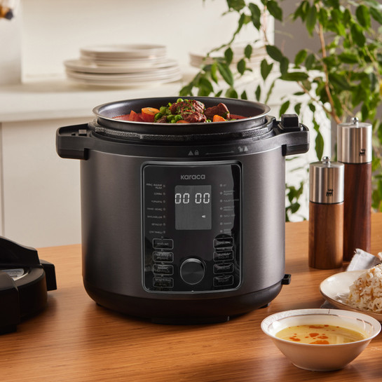 Karaca Cooker Elektrikli Düdüklü Basınçlı Pişirici Matte Black 6L