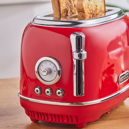 Karaca Vintage Craft 2 Dilim Kapasiteli Ekmek Kızartma Makinesi Red