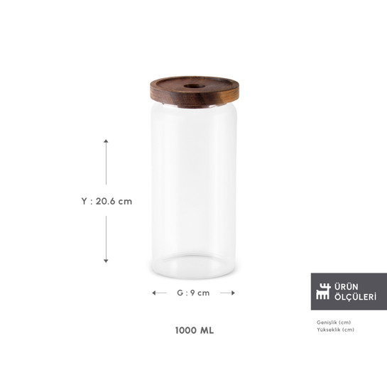 Karaca Mova Akasya Saklama Kabı 1000 ml 
