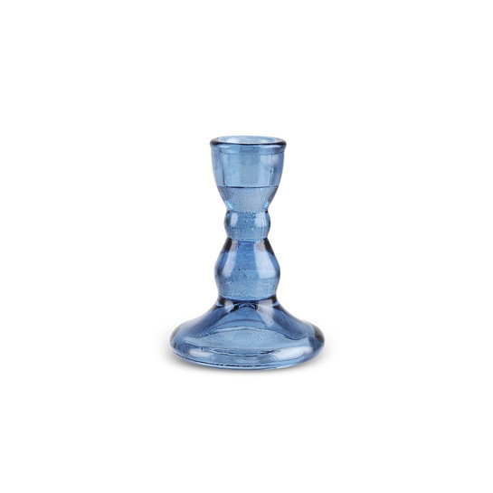 Karaca Marine Cam Şamdan Mavi 6,5x6,5x9 cm