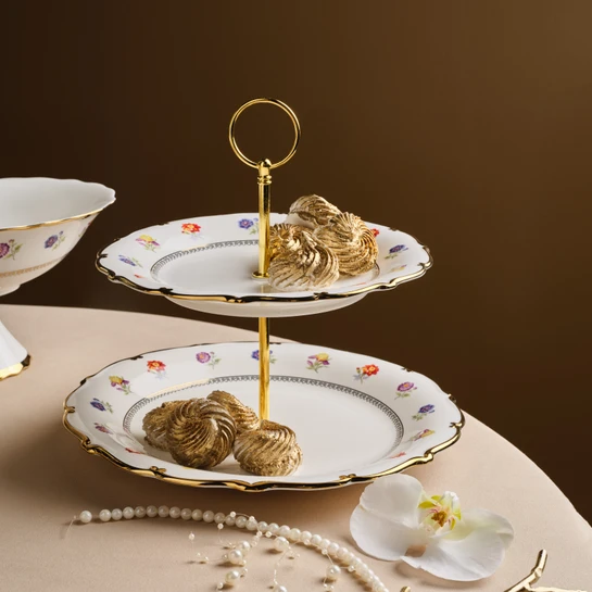Karaca Royal Bone Diana Katlı Kurabiyelik Gold