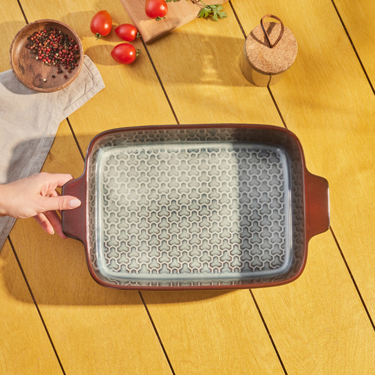 Karaca Culina Reaktif Fırın Kabı Bordo 38 cm