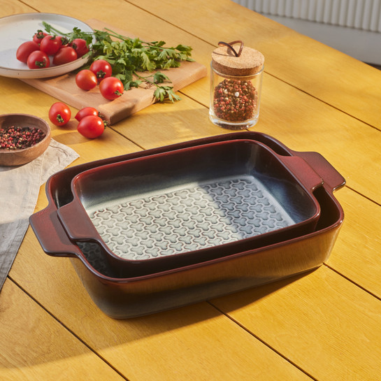 Karaca Culina Reaktif Fırın Kabı Bordo 38 cm
