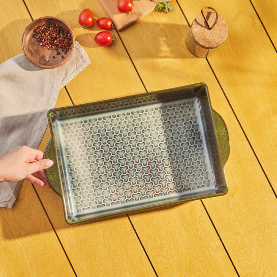 Karaca Culina Reaktif Fırın Kabı Yeşil 38 cm