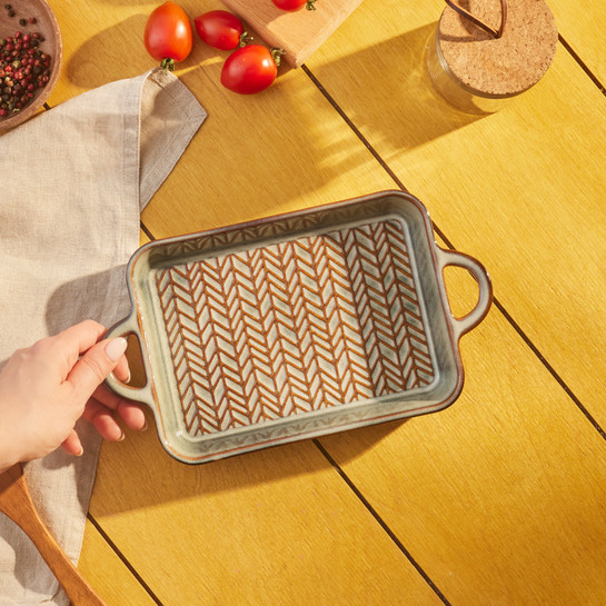 Karaca Culina Reaktif Fırın Kabı Gri 26 cm