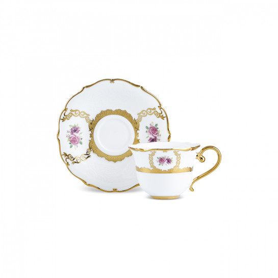 Karaca Royal Bone Elizabeth 6 Kişilik Kahve Fincan Takımı 90 Ml