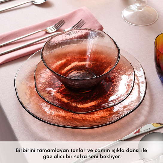 Karaca Dune Peach 18 Parça 6 Kişilik Yemek Takımı