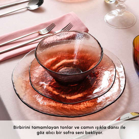 Karaca Dune Peach 18 Parça 6 Kişilik Yemek Takımı