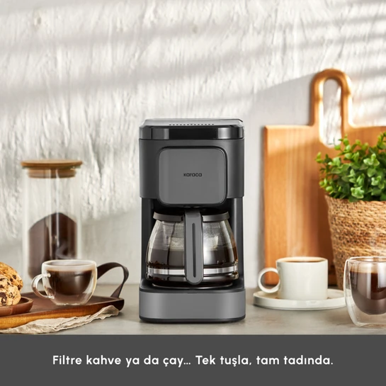 Karaca Just Coffee Aroma 2 in 1 Filtre Kahve Makinesi Space Gray 