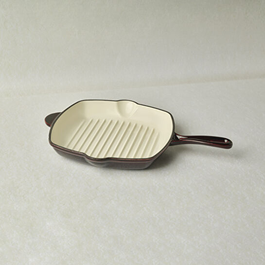 Karaca Heritage Demir Döküm Emayeli Grill Tava 26 cm Kırmızı 
