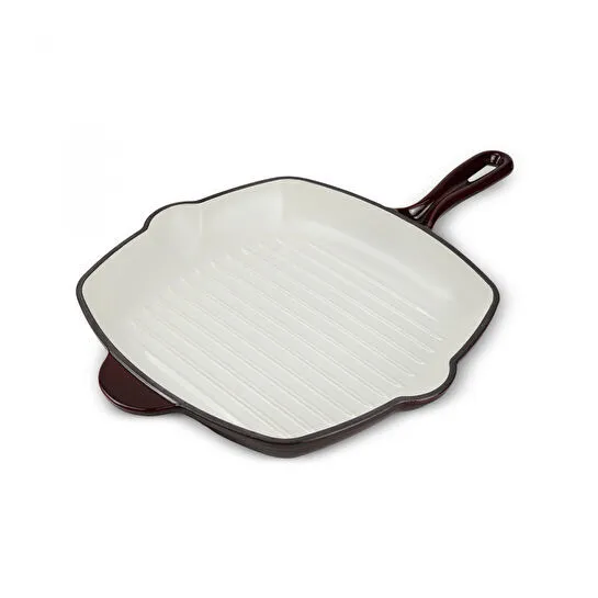 Karaca Heritage Demir Döküm Emayeli Grill Tava 26 cm Kırmızı 