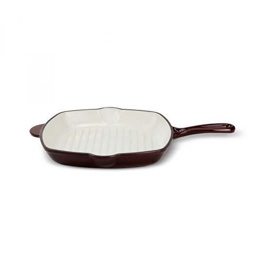 Karaca Heritage Demir Döküm Emayeli Grill Tava 26 cm Kırmızı 