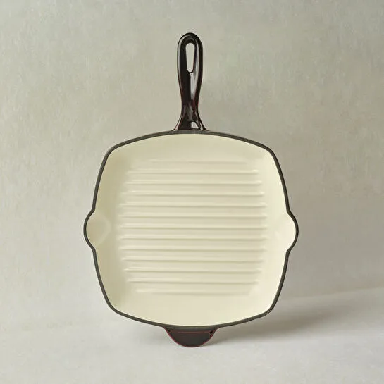 Karaca Heritage Demir Döküm Emayeli Grill Tava 26 cm Kırmızı 