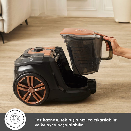 Karaca Vantuz Smax Geniş Toz Hazneli Elektrikli Süpürge Copper 2.8L