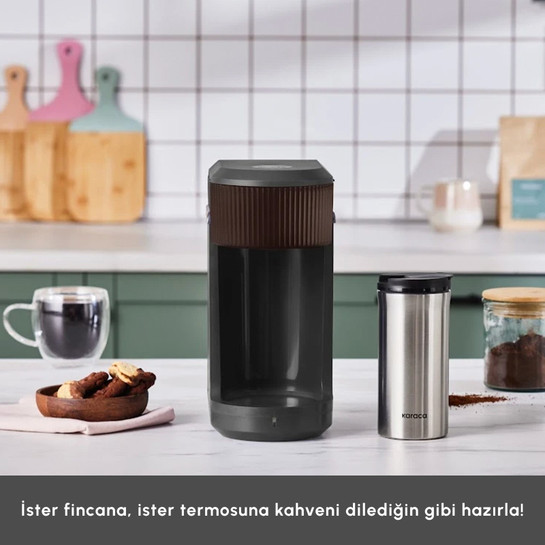 Karaca Mono Black Filtre Kahve Makinesi Walnut Brown