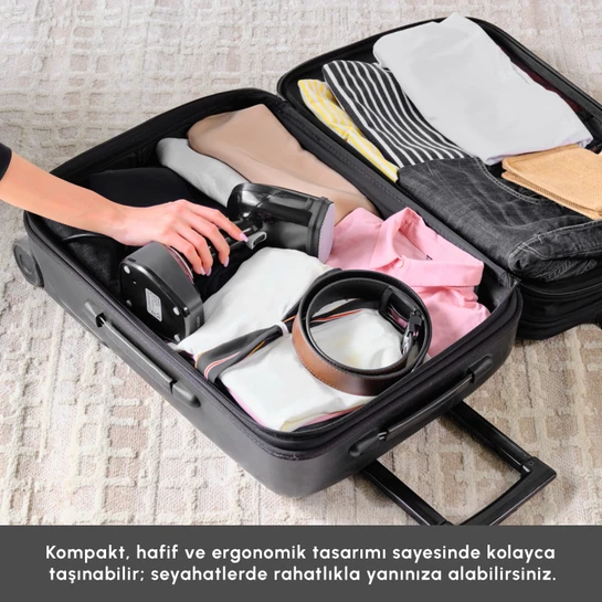 Karaca Vantuz Multisteam Buharlı Kırışık Düzleştirici Dikey El Ütüsü Siyah