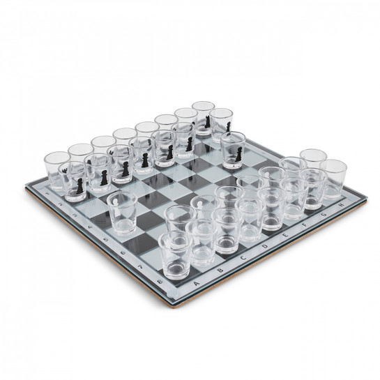 Karaca King Shot Bardaklı Satranç Seti Şeffaf