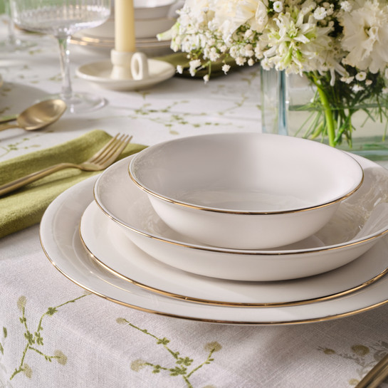 Karaca Elegance Bone Mari 24 Parça 6 Kişilik Yemek Takımı Gold