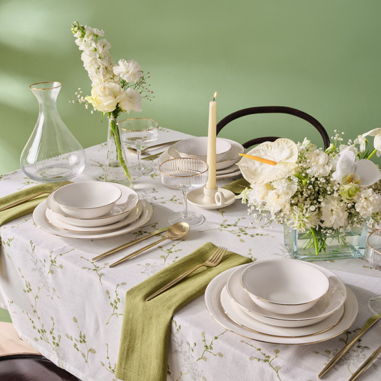 Karaca Elegance Bone Mari 24 Parça 6 Kişilik Yemek Takımı Gold
