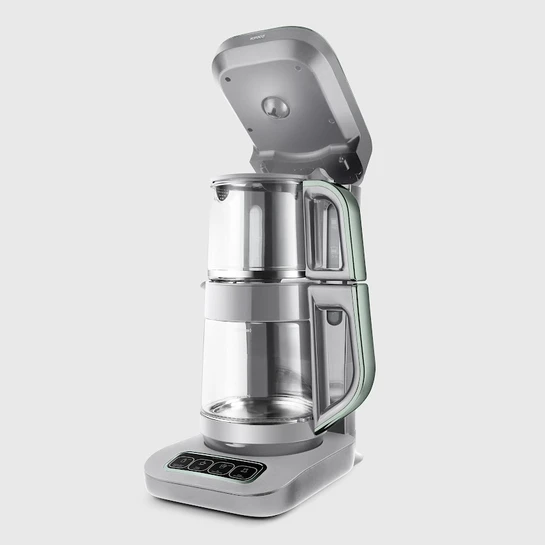 Karaca Çaysever Robotea Pro 4 in 1 Konuşan Cam Çay Makinesi Soft Green