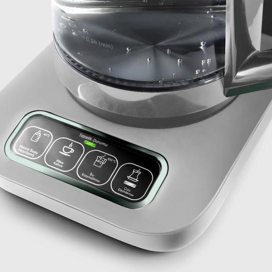 Karaca Çaysever Robotea Pro 4 in 1 Konuşan Cam Çay Makinesi Soft Green
