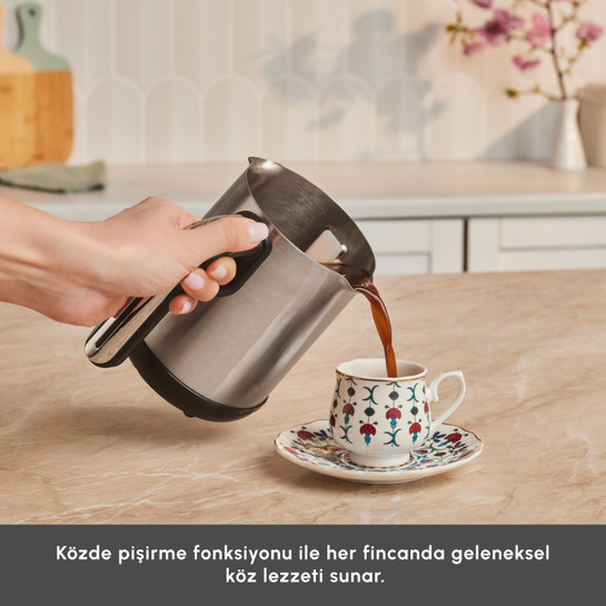 Karaca Hatır Neo Inox Çelik Cezveli Türk Kahve Makinesi