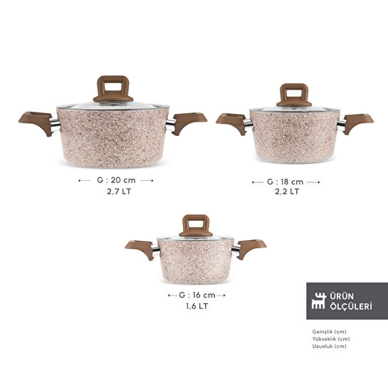 Karaca Biogranit Alice 6 Parça Midi Set