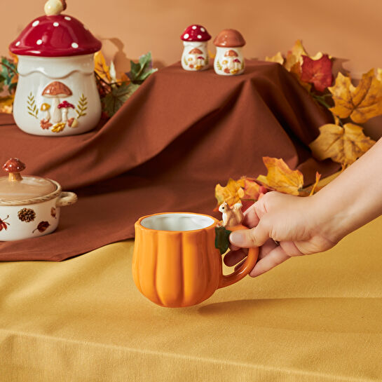 Karaca Cozy Bal Kabağı Sincap Kupa 320 ml