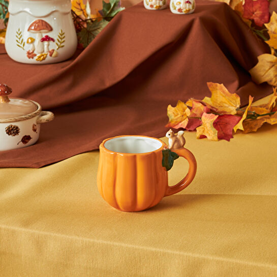 Karaca Cozy Bal Kabağı Sincap Kupa 320 ml