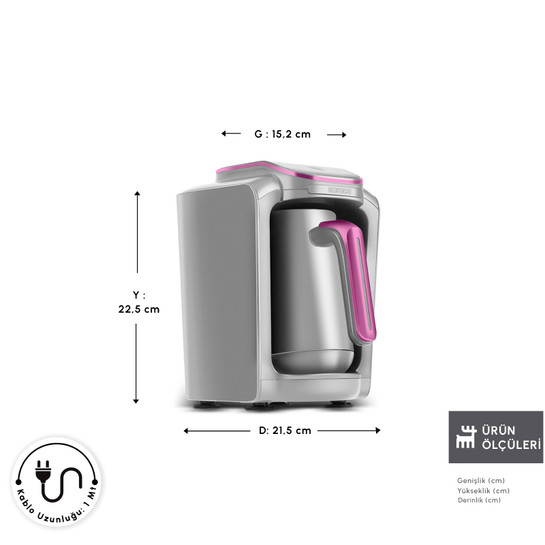 Karaca Hatır Neo Türk Kahve Makinesi Raspberry Pink