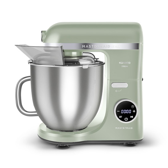 Karaca Mastermaid Chef Ultra D2000W Dijital Ekranlı Hamur Yoğurma Makinesi Cabbage Green 7L